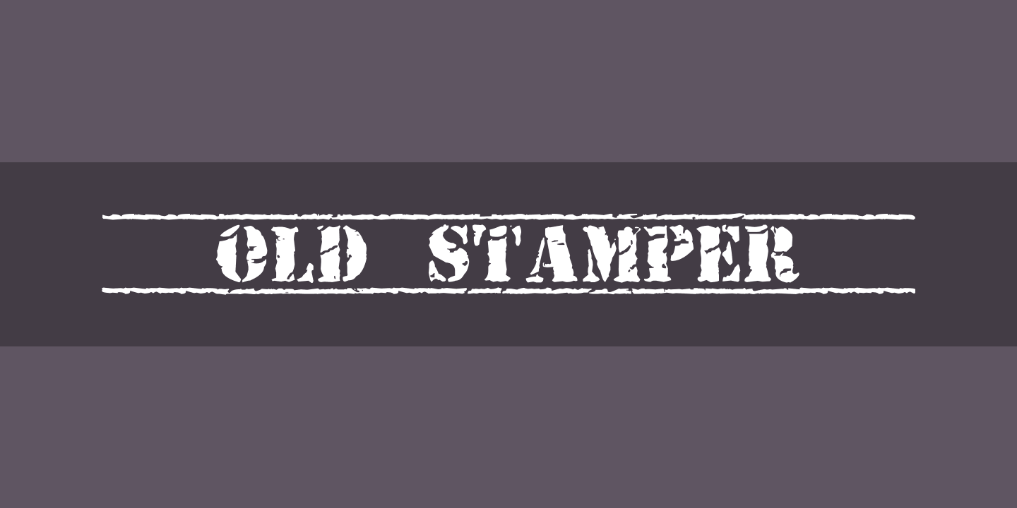 Beispiel einer Old Stamper-Schriftart #1